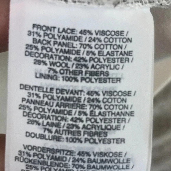 J Crew Fringe Tank Top Shell Tweed Lace Ivory Metallic Silver Gray Size Small. D - Picture 4 of 8